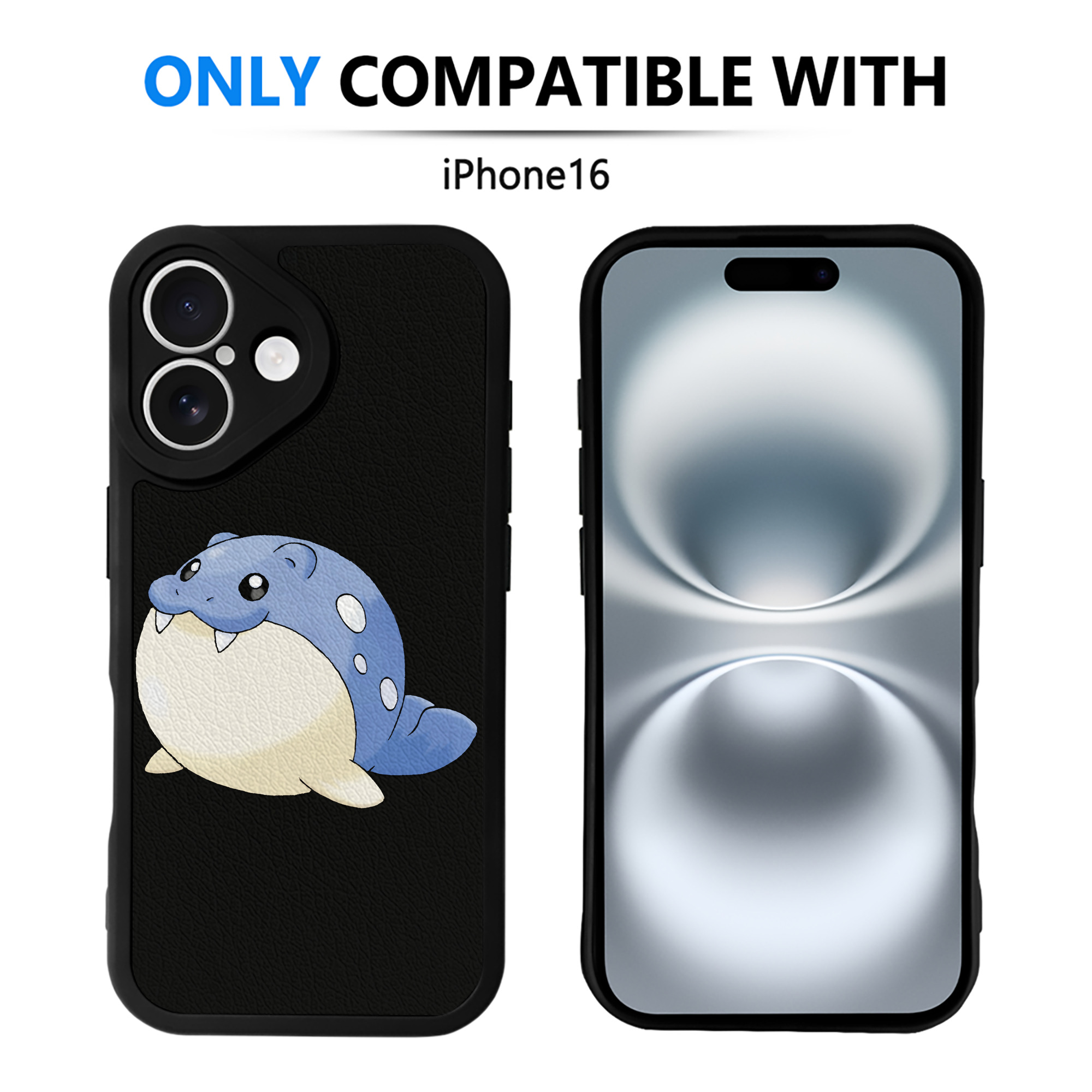 （画像用） ポケットモンスター Pokémon 【iPhone 16シリーズ対応】シリコンスマホケース（レザー調） 材質：シリコン